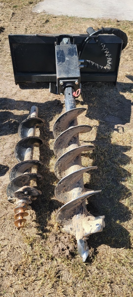 Auger Bit Attachment For Skid Steer